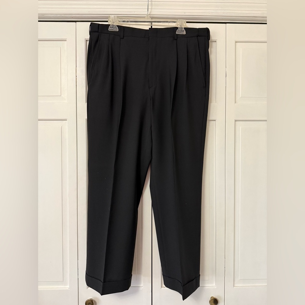 Haggar Black Label Black Dress Pants Men’s Size 36 X 29 Formal City Career